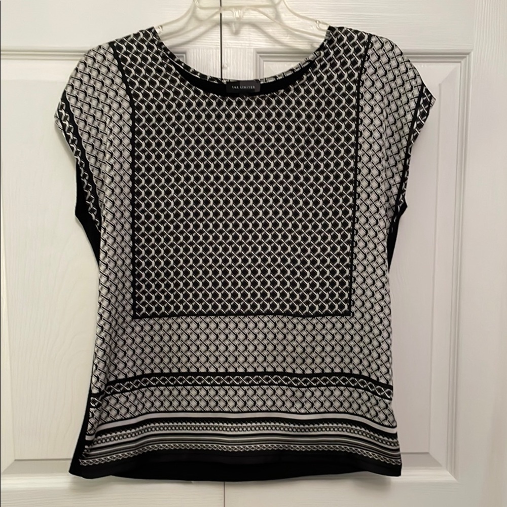 🌷The Limited Linked Pattern Pullover Top Small Business Dressy Popover